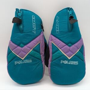 Vintage Polaris Indy Blue Purple Winter Mitten L